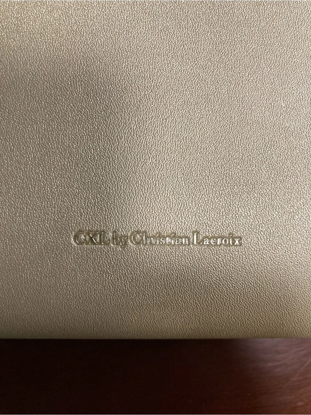 Christian Lacroix Champagne Pearl Envelope Clutch
